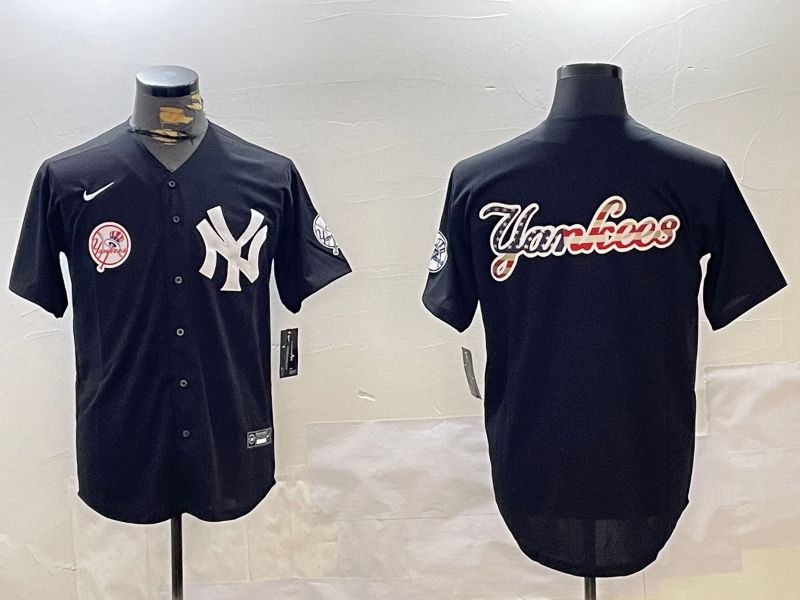 Men New York Yankees Blank Black Fashion Game Nike 2024 MLB Jersey style 5->los angeles dodgers->MLB Jersey
